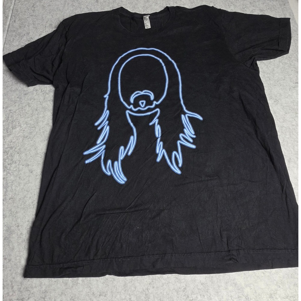 Steve Aoki Neon Future Dim Mak American Apparel Shirt XL Black Hakkasan Vegas